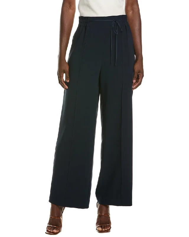 Elegant Styles Oscar de la Renta Tie-Waist Detail Silk-Blend Pant