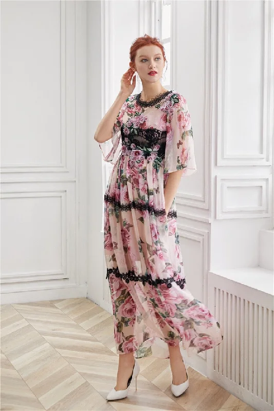 Hot Picks Floral Dress W/ 3D Flowers