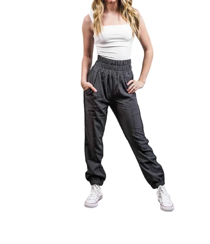 Sale On Sale High Waisted Joggers In Charcoal