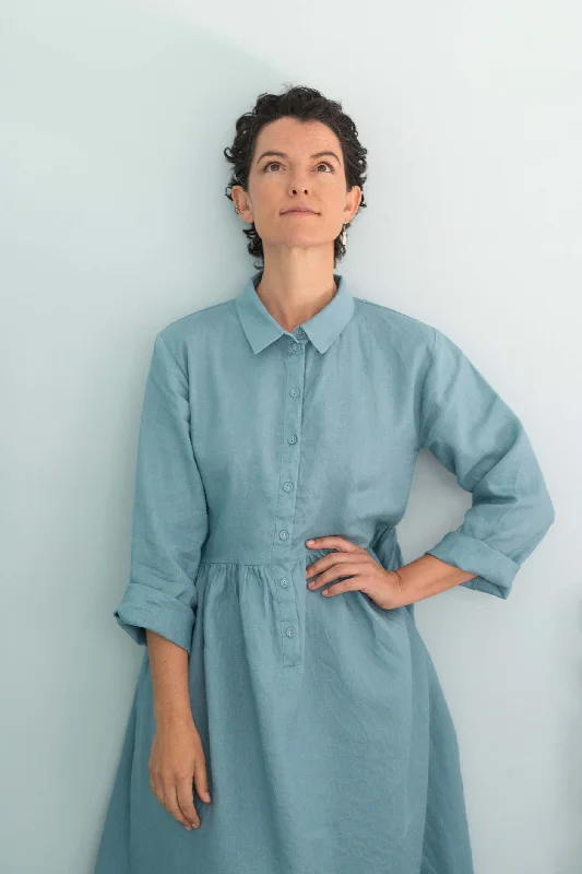 Chic Trends For The Fashion Savvy Becky dress Marine *Linen