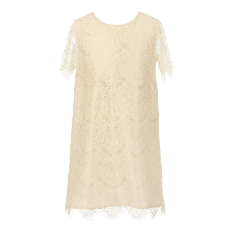 Sale Event, Prices Rock Little Girls Ivory Eyelet Lace Scallop Short Sleeved Party Dress 2-4T Sale Event, Prices Rock Little Girls Ivory Eyelet Lace Scallop Short Sleeved Party Dress 2-4T
