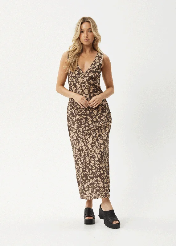 High End Women's Wear AFENDS Womens Juliet - Maxi Dress - Coffee