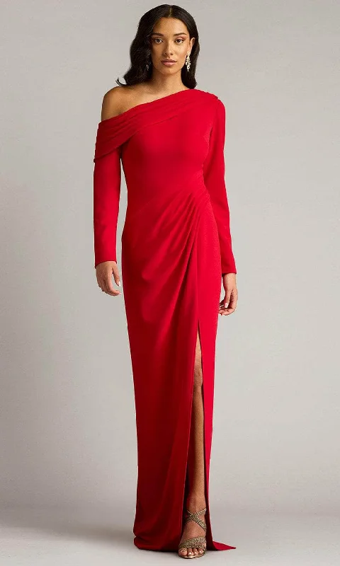 Holiday Attire Sale Tadashi Shoji BOS24638L - Draped One Shoulder Evening Gown