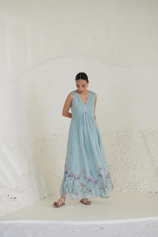 High-End Women's Apparel Playful Surprises Seafoam Dress