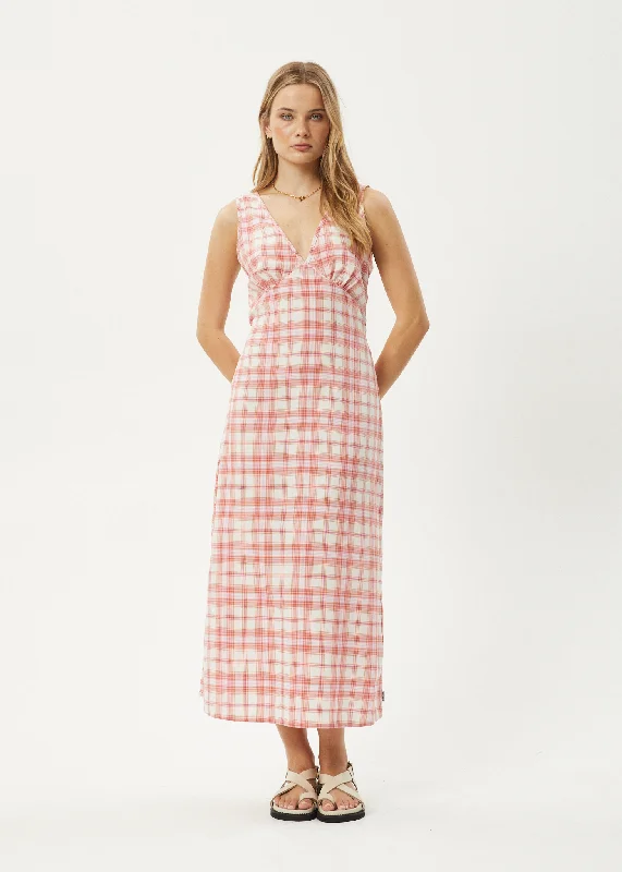 Unbeatable Prices AFENDS Womens Kayla - Check Maxi Dress - Pink Check