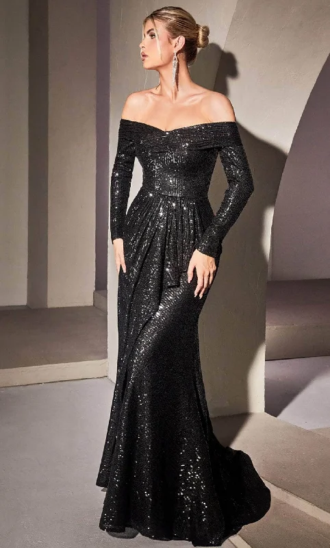 Daily Deals Ladivine CH135 - Sequin Off Shoulder Evening Gown