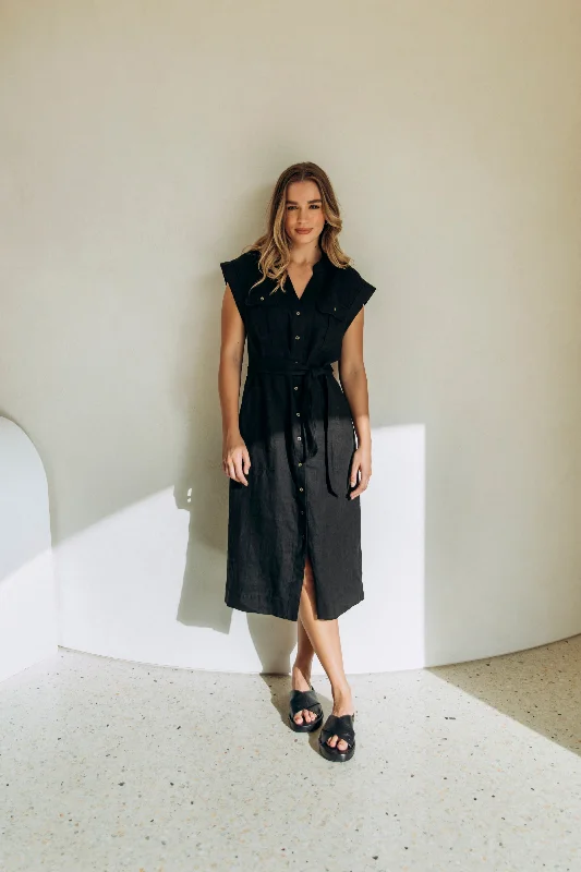 Limited Time Offers Foxwood Harlow Midi Dress Black