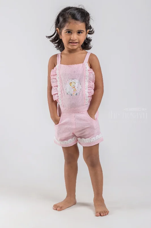 Vibrant Femme Fashion Cute Teddy Bear Printed Sleeveless Pink Top and Pink Trouser Set for Baby Girls Vibrant Femme Fashion Cute Teddy Bear Printed Sleeveless Pink Top and Pink Trouser Set for Baby Girls