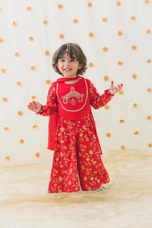 Catch Every Fashion Trend Pre-Order Girls Devi Durga Co - ord Set