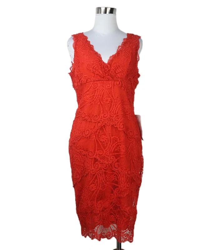 Women's Formal Event Clothing Nicole Miller Red Lace Dress sz 6