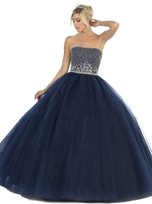 Colorful Clothing May Queen - LK114 Strapless Embellished Ballgown