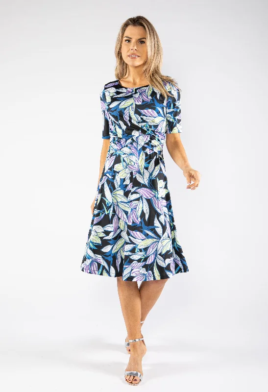 Budget Friendly Floral Waistband Detail Dress