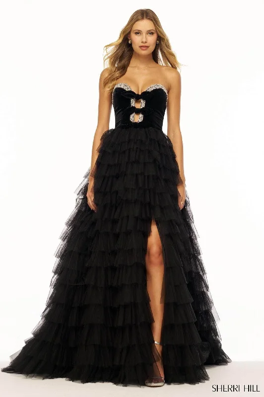 Effortless Style, Endless Impact Sherri Hill 56034 - Strapless Rhinestone Detailed Ballgown Effortless Style, Endless Impact Sherri Hill 56034 - Strapless Rhinestone Detailed Ballgown