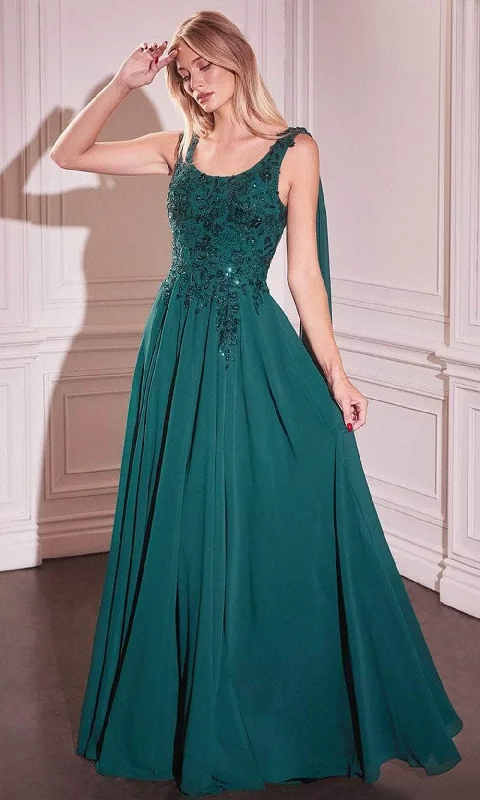 Classic Women's Fashion Ladivine CDS509 - Chiffon A-Line Evening Gown
