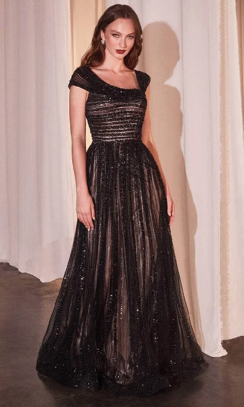 Sale Event, Prices Rock Cinderella Divine CD0238 - Cap Sleeve Sequined Prom Gown