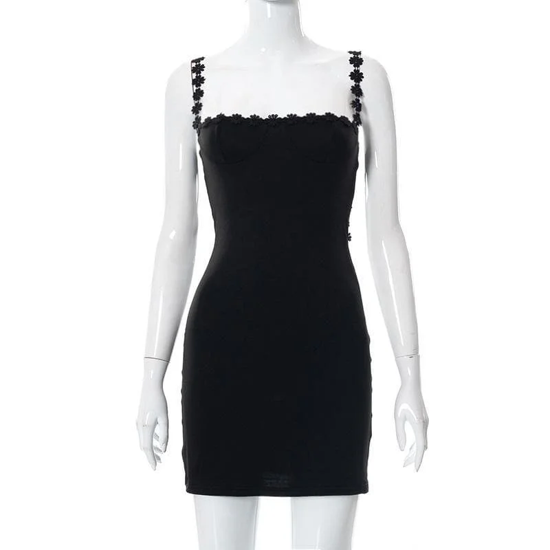 Online Clothing Boutiques Floral strap square neck dress