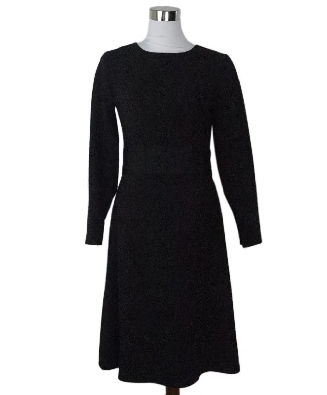 Women's Professional Attire Oscar De La Renta Black Wool Dress sz 8