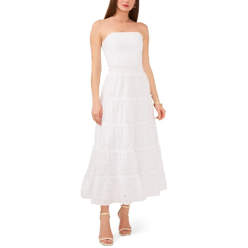 Online Shopping Boutiques 1.State Womens Cotton Eyelet Midi Dress