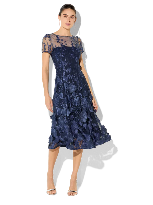 Shop Our Looks Reece Navy Embroidered Dress