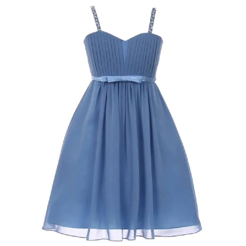 Buy More, Save More Little Girls Dusty Blue Sequin Bead Chiffon Flower Girl Dress 4-6 Buy More, Save More Little Girls Dusty Blue Sequin Bead Chiffon Flower Girl Dress 4-6