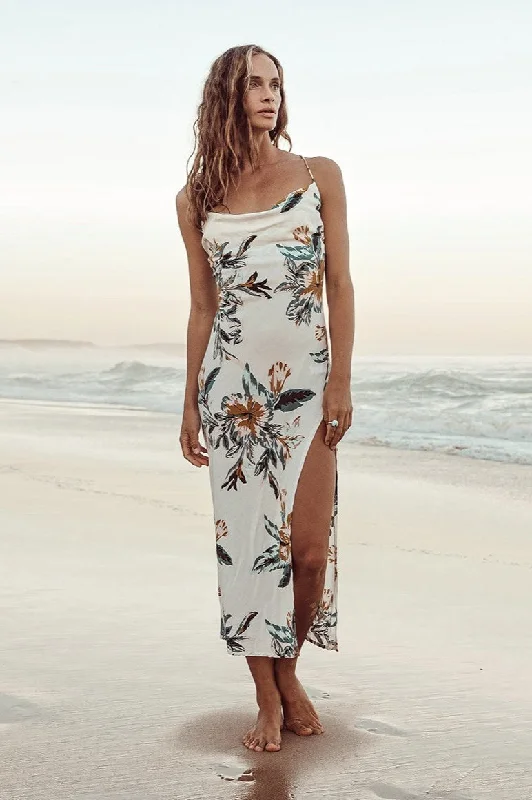 High-End Women’s Apparel Le Salty WOMENS EDEN MIDI DRESS - PAPAYA