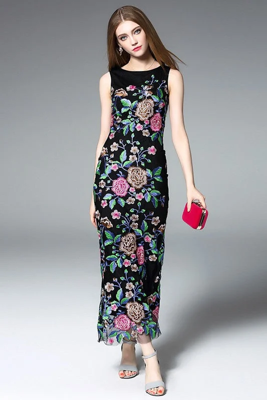 Attire Sale Floral Embroidered Gown
