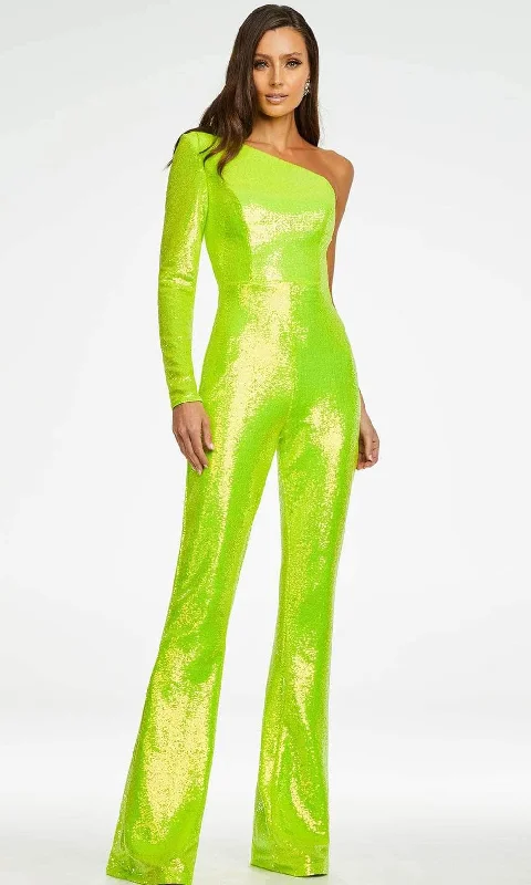 Latest Fashion Ashley Lauren - Sequined Asymmetric Neck Jumpsuit 11110