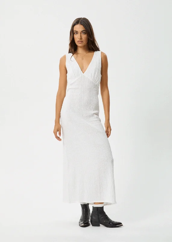 Best Sellers AFENDS Womens Focus - Seersucker Maxi Dress - White