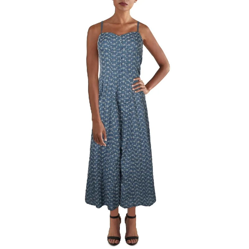 Trendy Street Style Clothing Taylor Womens Embroidered Eyelet Midi Dress