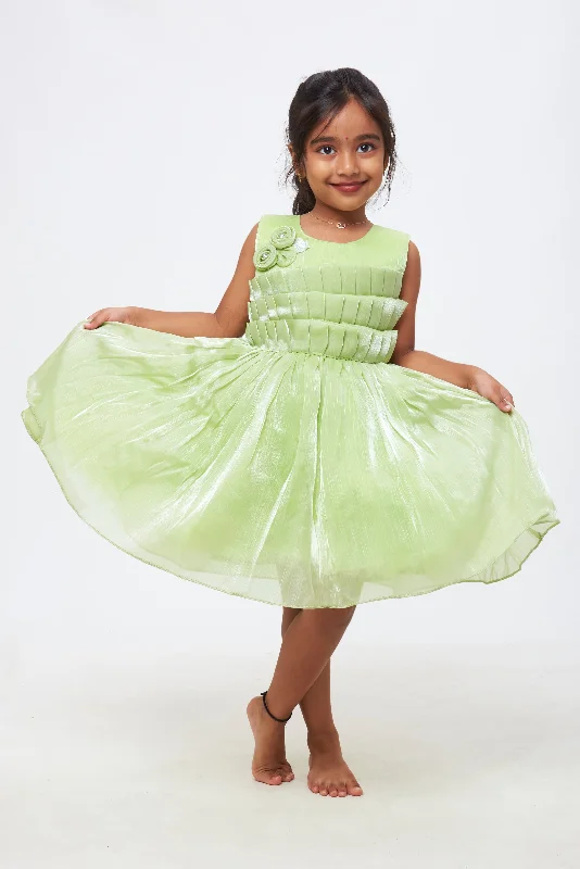 Women's Clothing Brands Emerald Enchantment: Girls Soft Green Tulle Dress with Rosette Accents Women's Clothing Brands Emerald Enchantment: Girls Soft Green Tulle Dress with Rosette Accents