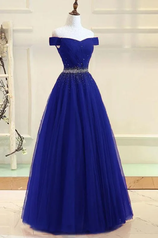 Innovate Your Wardrobe royal blue prom dress for girls    cg20401