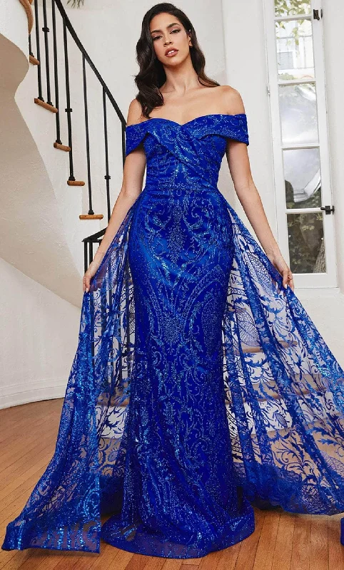 Classic Women’s Clothing Styles Cinderella Divine J836 - Tulle Off-Shoulder Evening Gown Classic Women’s Clothing Styles Cinderella Divine J836 - Tulle Off-Shoulder Evening Gown