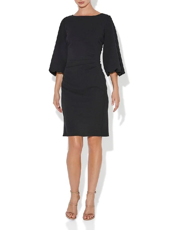 Women's Effortless Casual Outfit Palmer Black Crepe Dress