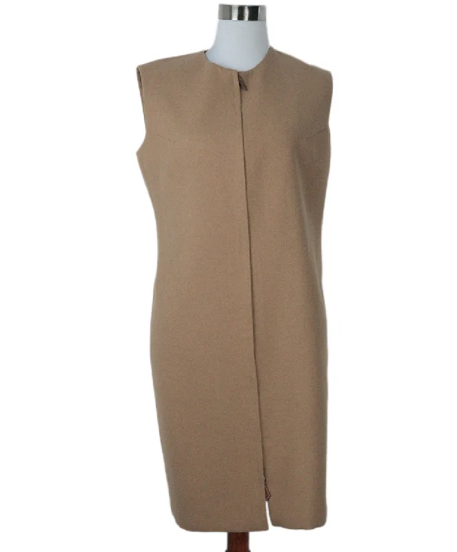 Women's Professional Clothes Hermes Tan Wool Dress sz 8