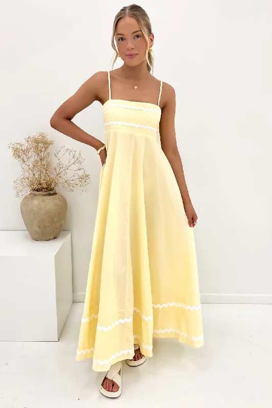 Latest Fashion Gemma Maxi Dress Yellow