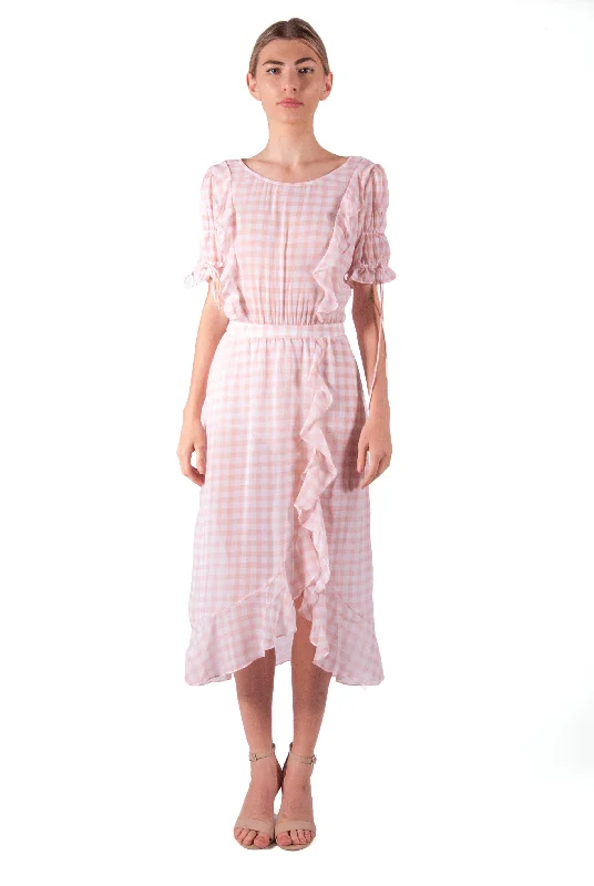 Woman Clothing FOR LOVE & LEMONS-DOROTHY RUFFLED MIDI DRESS