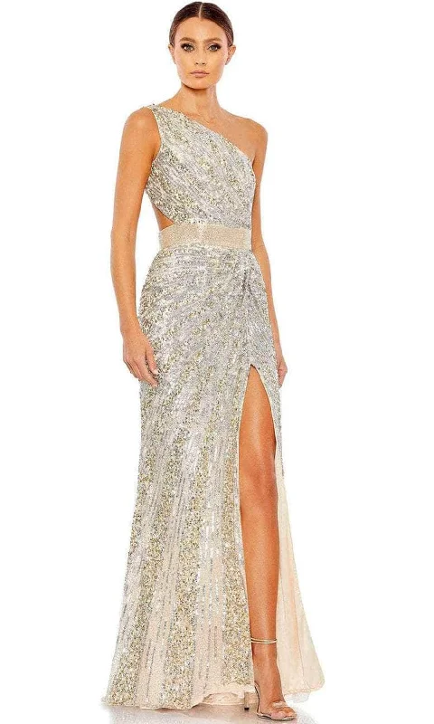 Fashion Forward Mac Duggal 5687 - One Sleeve Asymmetrical Long Gown