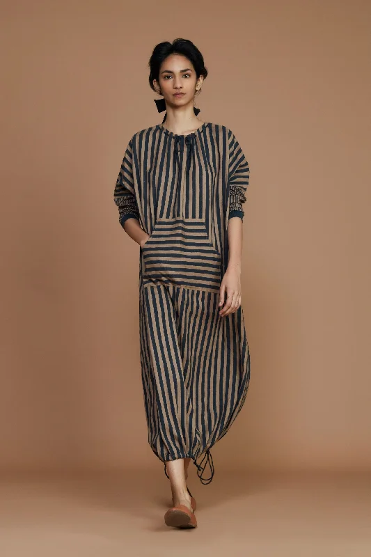 Limited Stock DS Brown Striped Dress