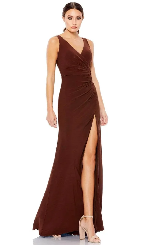 Women’s Fashion Essentials Ieena Duggal - 26513 V-Neck High Leg Slit Junior Prom Gown Women’s Fashion Essentials Ieena Duggal - 26513 V-Neck High Leg Slit Junior Prom Gown