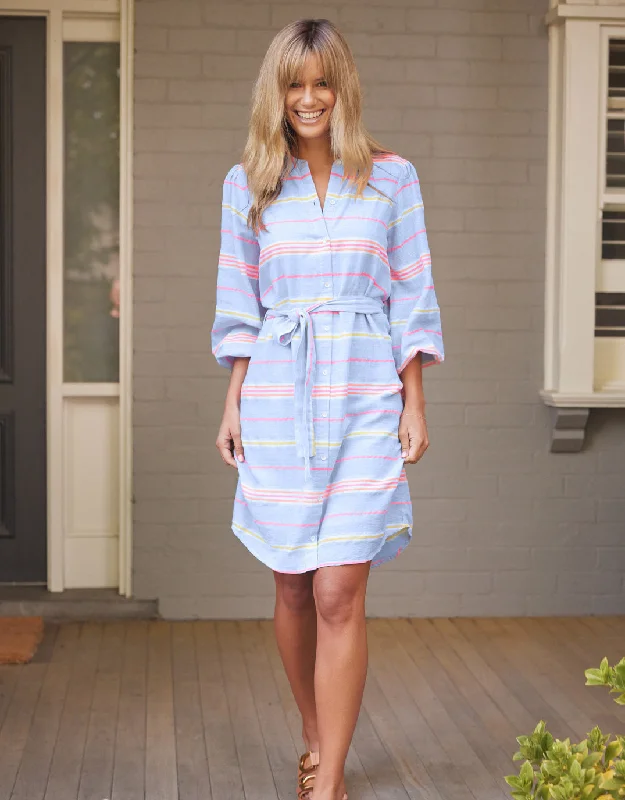 Clothing For Women Balmy Nights Dress - Blue/Neon Stripe
