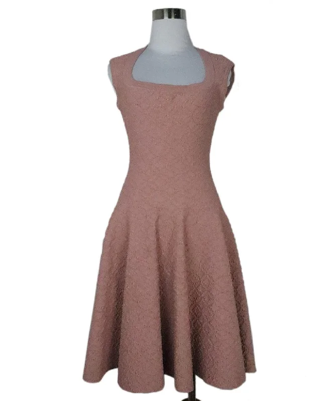 Urban Sophistication Alaia Mauve & Gold Textured Dress Set sz 4