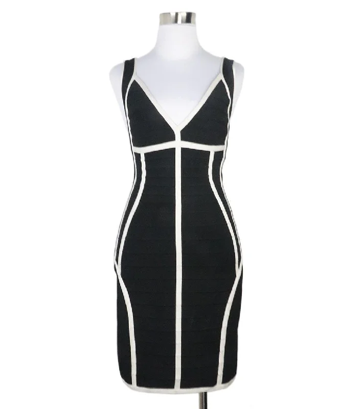 Special Offers Herve Leger Black & White Spandex Dress sz 4