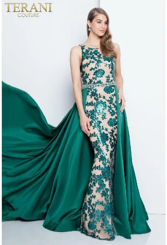 Mega Sales Terani Couture 1812P5387 Sleeveless Long Prom Dress