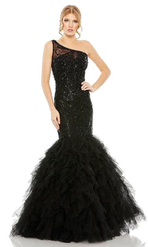 Hot Deals Mac Duggal 20545 - Embellished One-Shoulder Classic Prom Gown