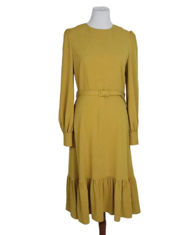 Affordable Women's Fashion CO Mustard Yellow Dress w/ Belt sz 8