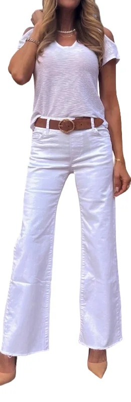 Current Trends Amanda Pants In White Denim