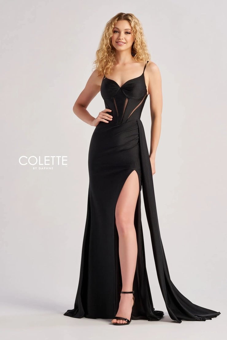 Women's Clothing Sale Online Colette By Daphne CL8480 - Cutout Midriff Prom Gown