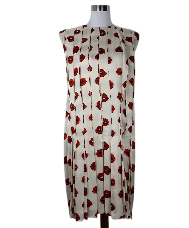 Urban Femme Streetwear Khaite Lips Print Silk Dress sz 2