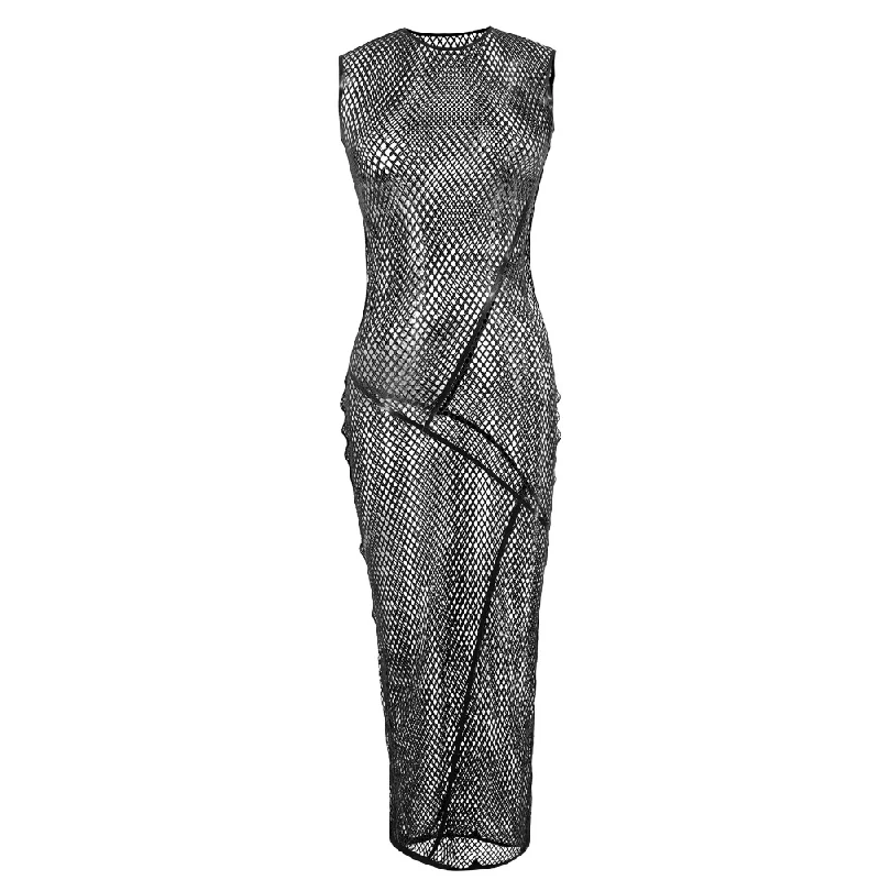 Discount Store Stellar Fishnet Maxi Dress