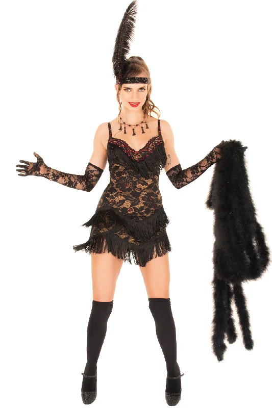 Innovate Your Wardrobe Stretch Lace Flapper Dress